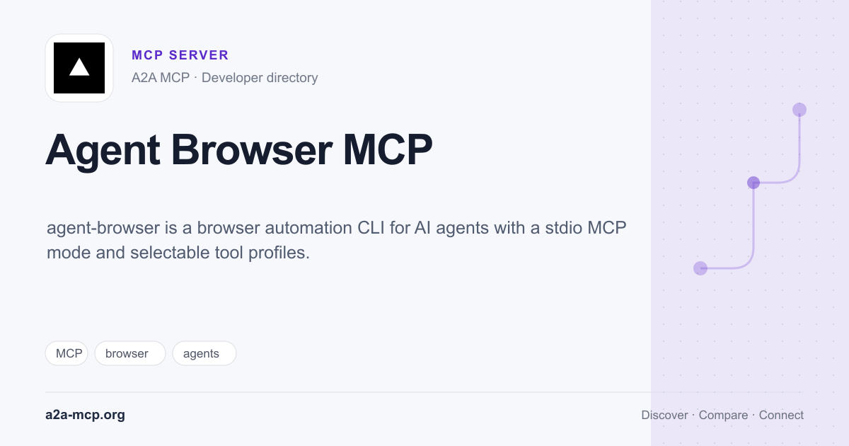 Agent Browser MCP preview