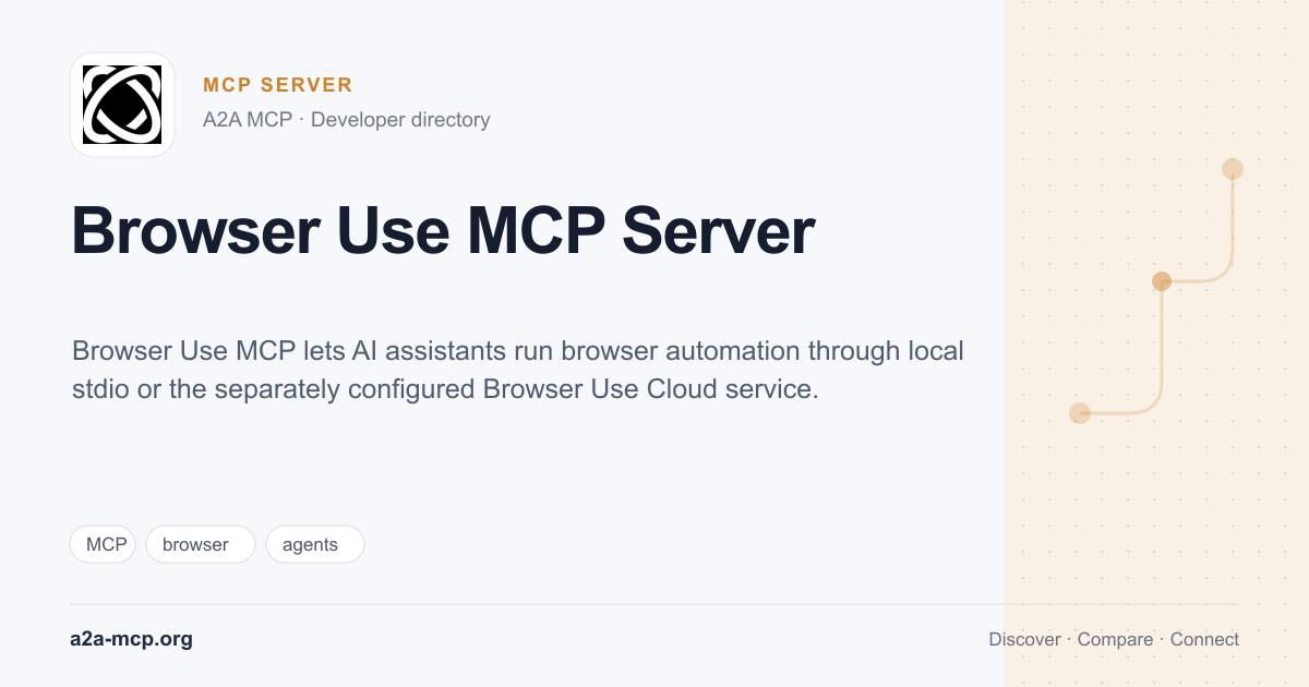 Browser Use MCP Server preview
