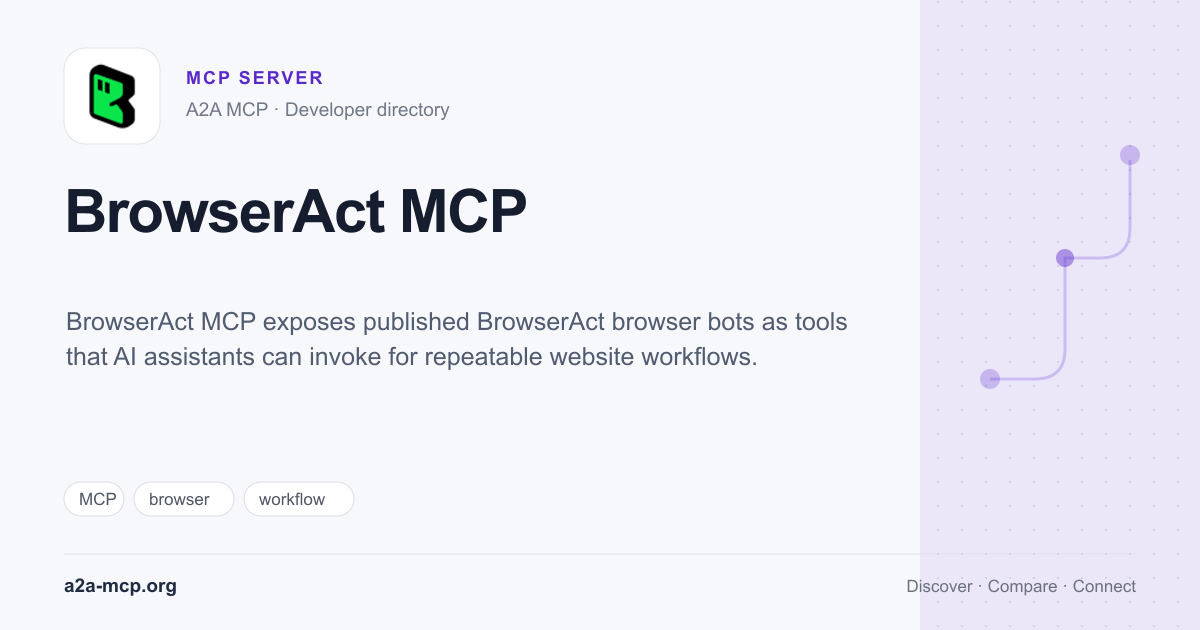 BrowserAct MCP preview