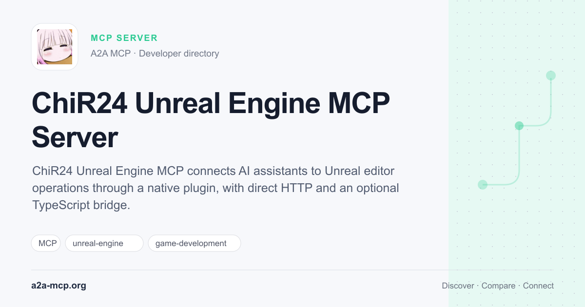 ChiR24 Unreal Engine MCP Server preview