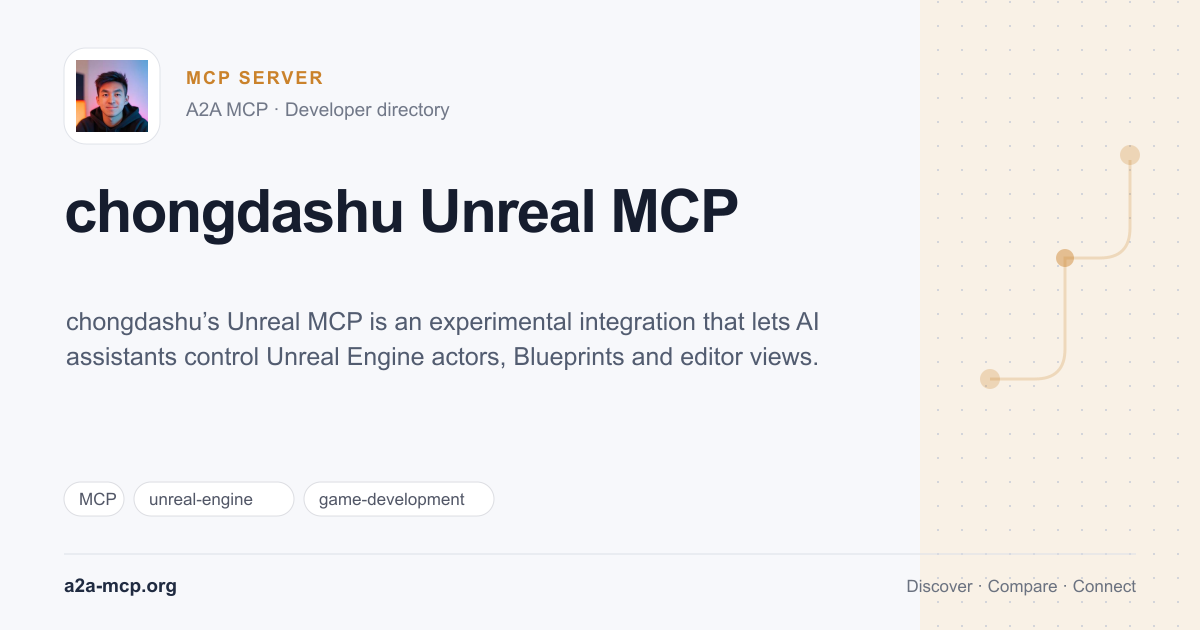 chongdashu Unreal MCP preview