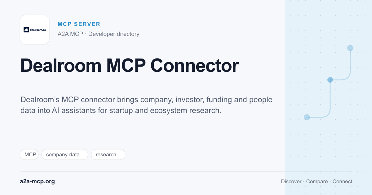 Dealroom MCP Connector preview