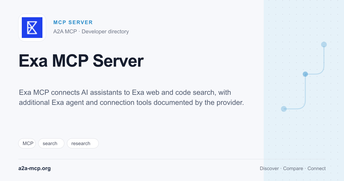 Exa MCP Server preview