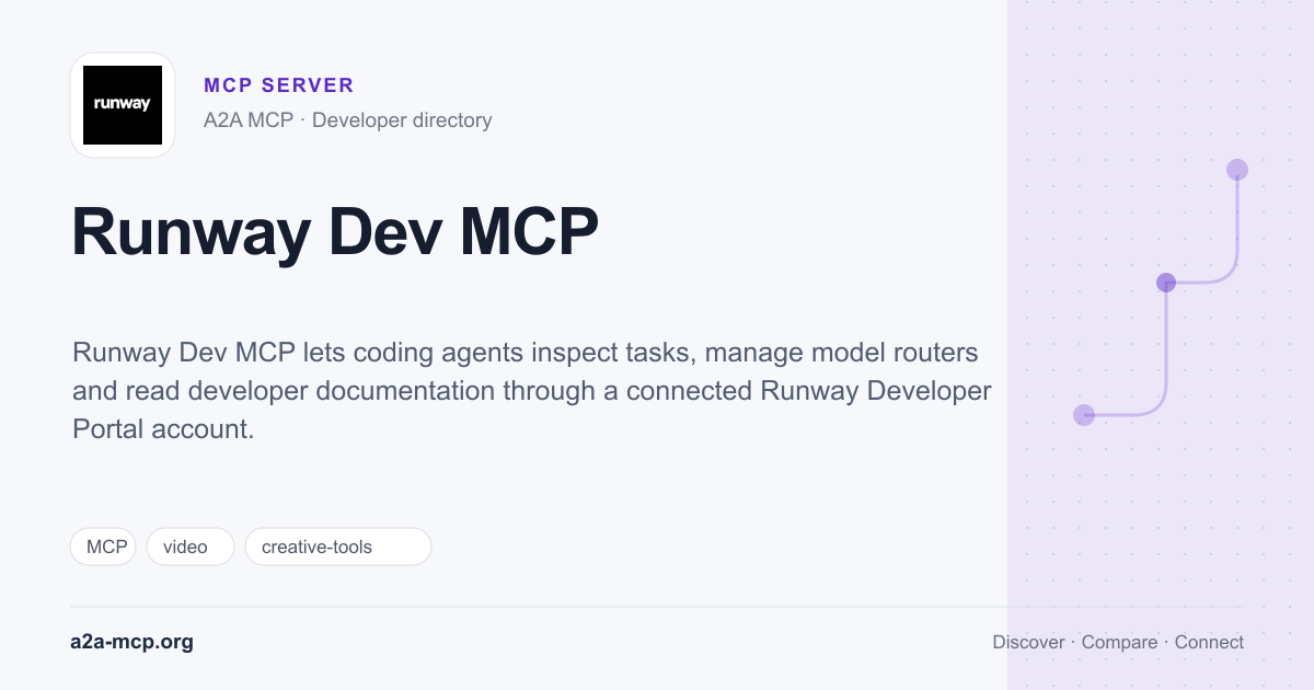 Runway Dev MCP preview