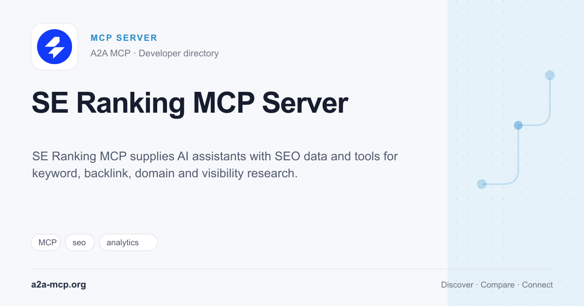 SE Ranking MCP Server preview