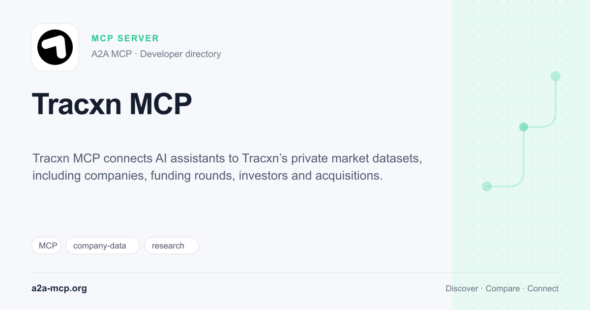 Tracxn MCP preview